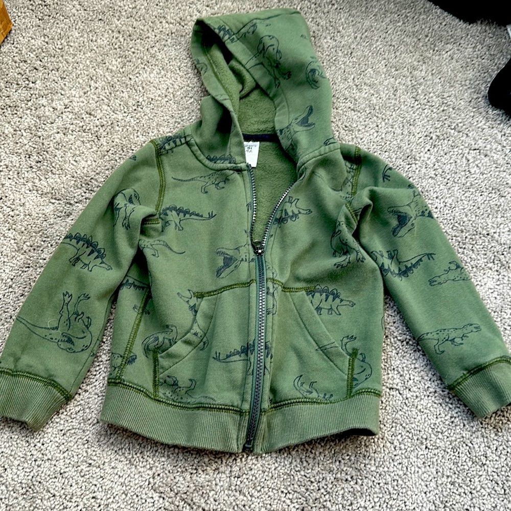 Green Dino zip up jacket